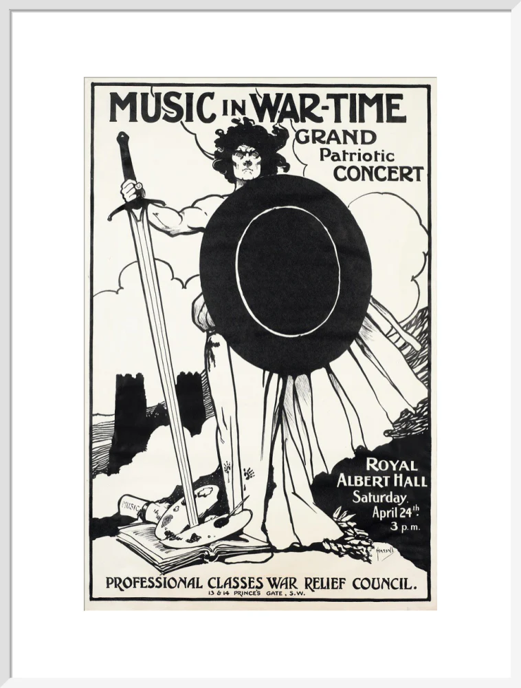 Grand Patriotic Concert, in aid of the Professional Classes War Relief Council and Recruiting Art Print - Image 39