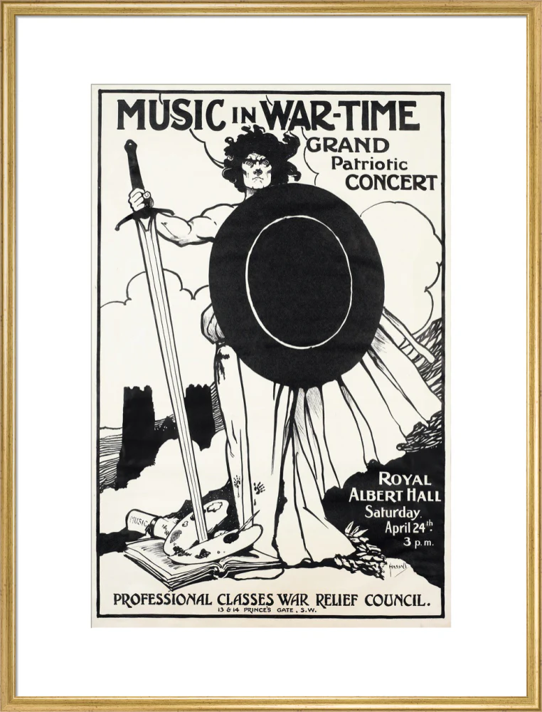 Grand Patriotic Concert, in aid of the Professional Classes War Relief Council and Recruiting Art Print - Image 40