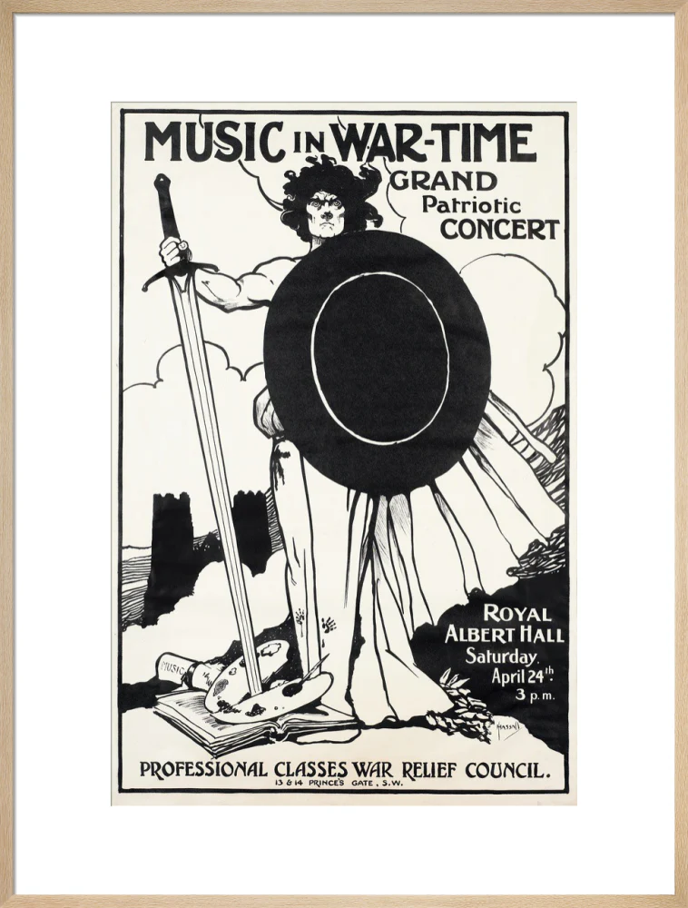 Grand Patriotic Concert, in aid of the Professional Classes War Relief Council and Recruiting Art Print - Image 41