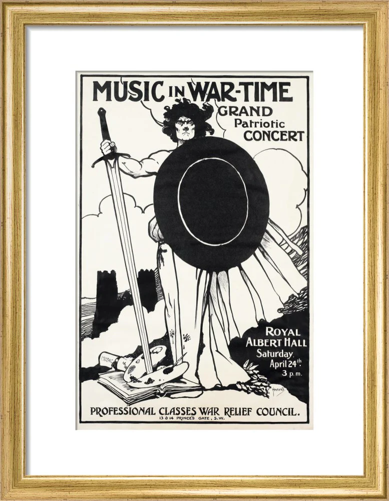 Grand Patriotic Concert, in aid of the Professional Classes War Relief Council and Recruiting Art Print - Image 6