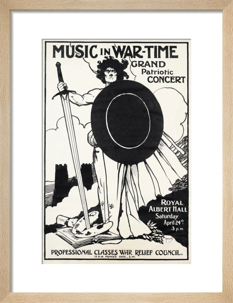 Grand Patriotic Concert, in aid of the Professional Classes War Relief Council and Recruiting Art Print - Image 7