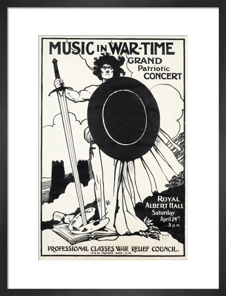 Grand Patriotic Concert, in aid of the Professional Classes War Relief Council and Recruiting Art Print - Image 9