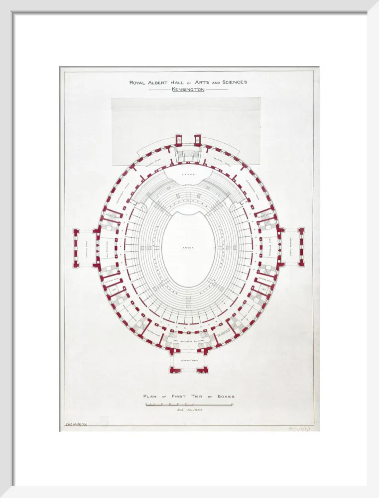 Building Drawing of the Royal Albert Hall Art Print - Image 10