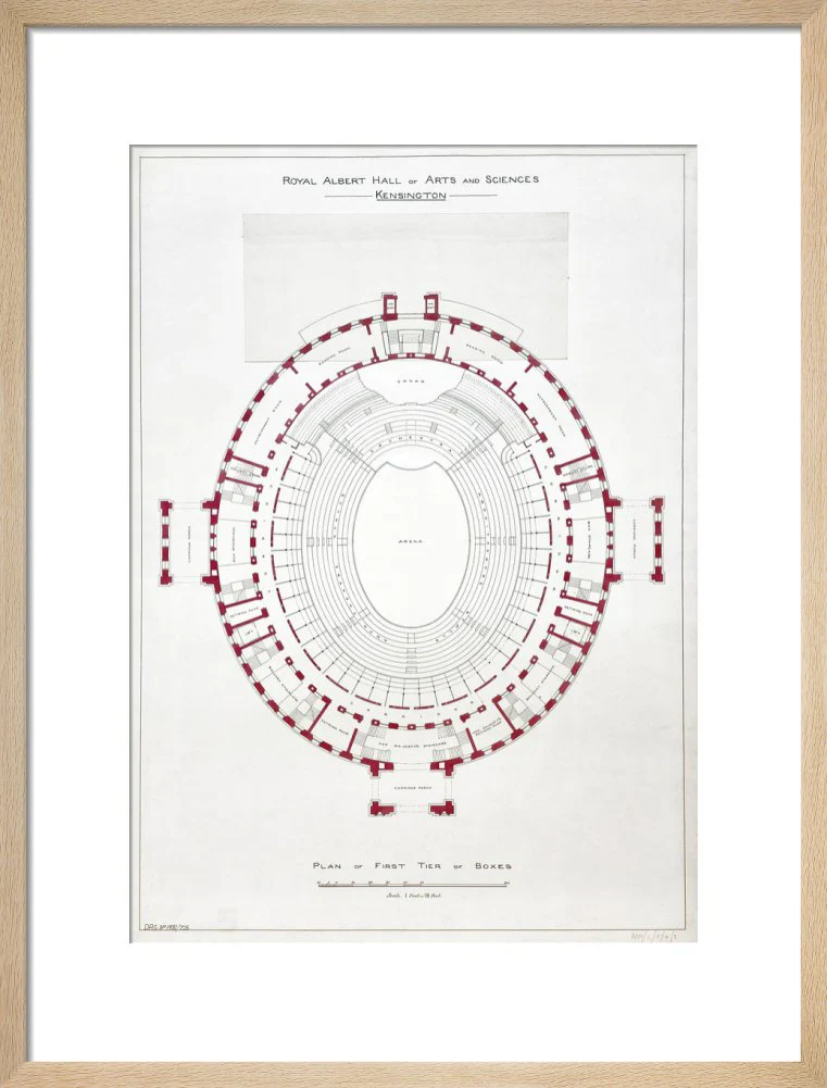 Building Drawing of the Royal Albert Hall Art Print - Image 12