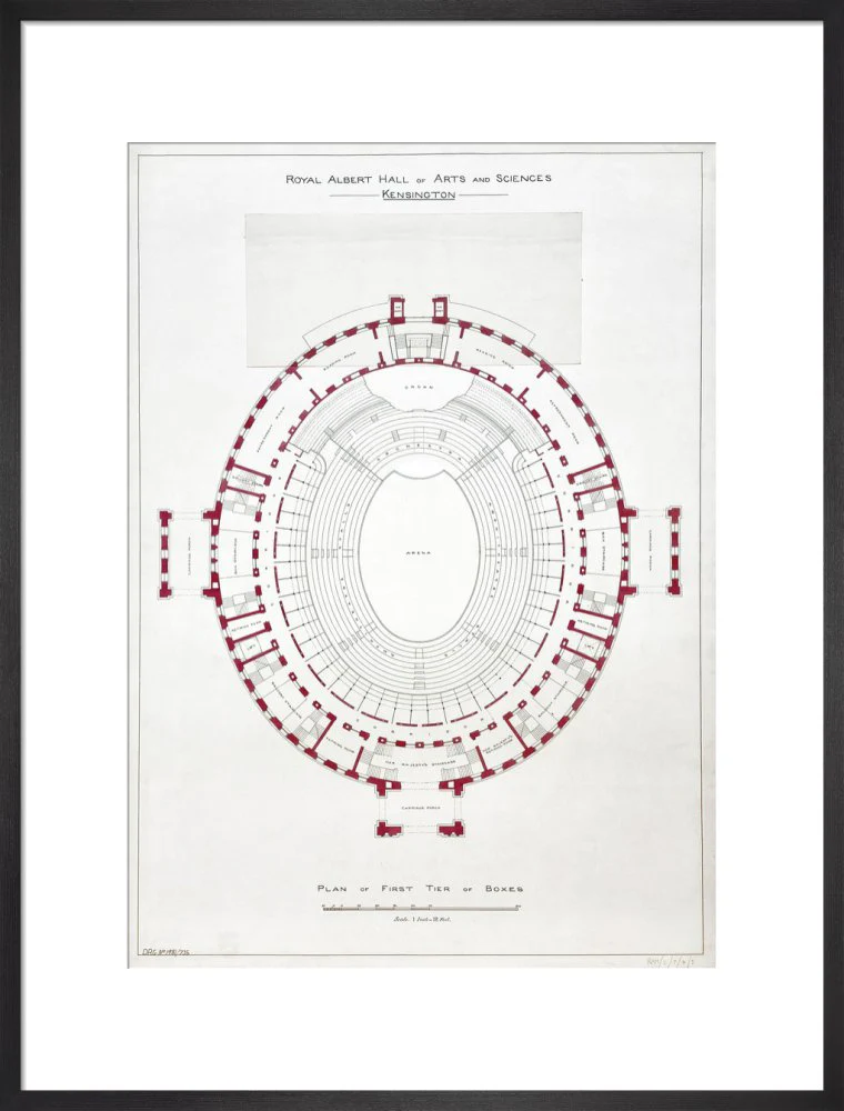 Building Drawing of the Royal Albert Hall Art Print - Image 14