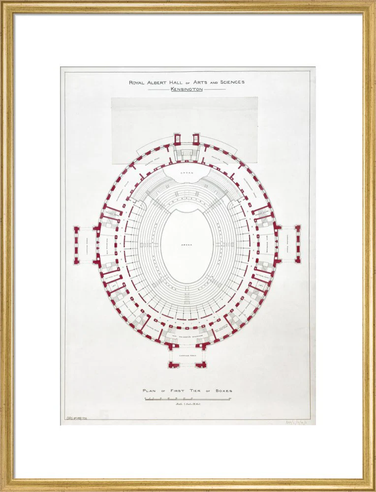 Building Drawing of the Royal Albert Hall Art Print - Image 16