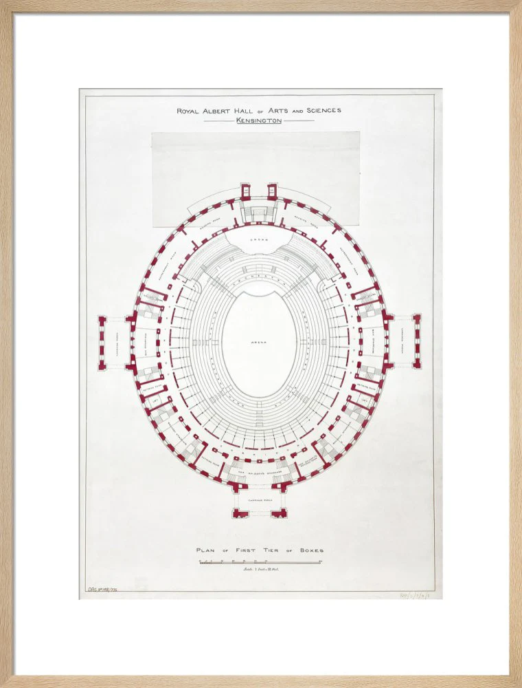Building Drawing of the Royal Albert Hall Art Print - Image 17