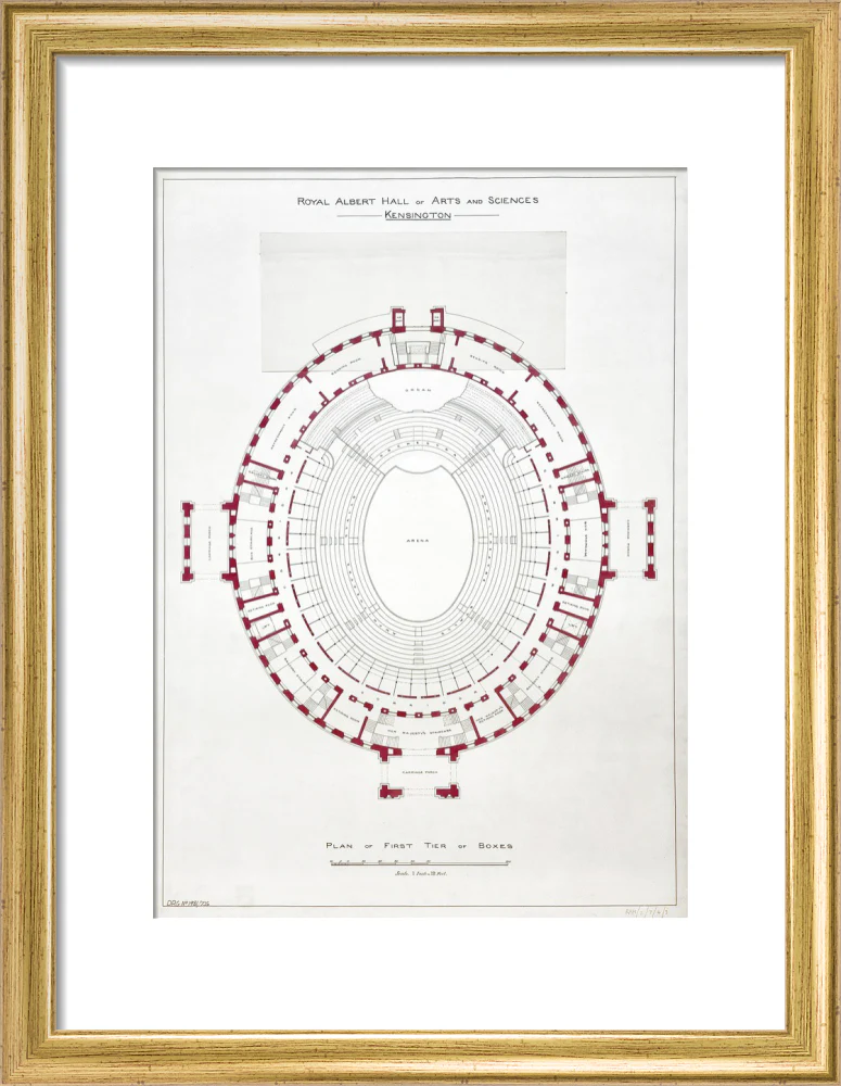 Building Drawing of the Royal Albert Hall Art Print - Image 25