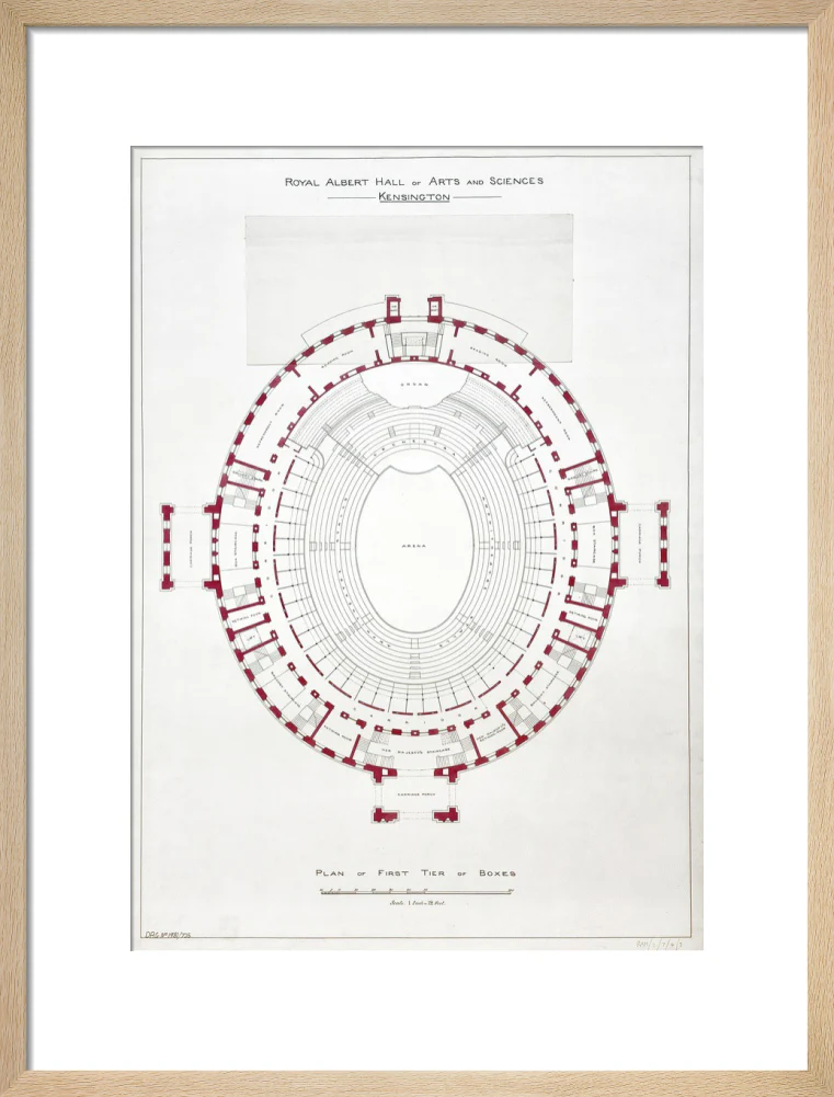 Building Drawing of the Royal Albert Hall Art Print - Image 31