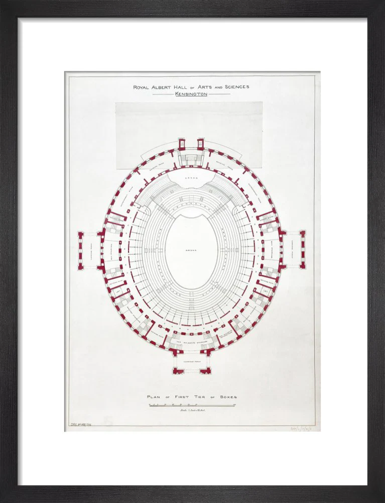 Building Drawing of the Royal Albert Hall Art Print - Image 4