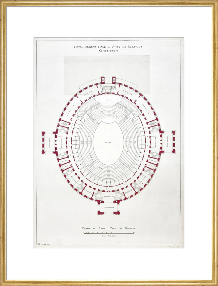 Building Drawing of the Royal Albert Hall Art Print - Image 40