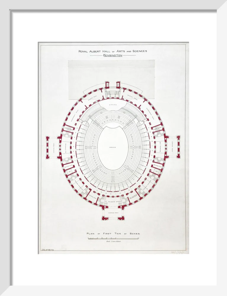 Building Drawing of the Royal Albert Hall Art Print - Image 5
