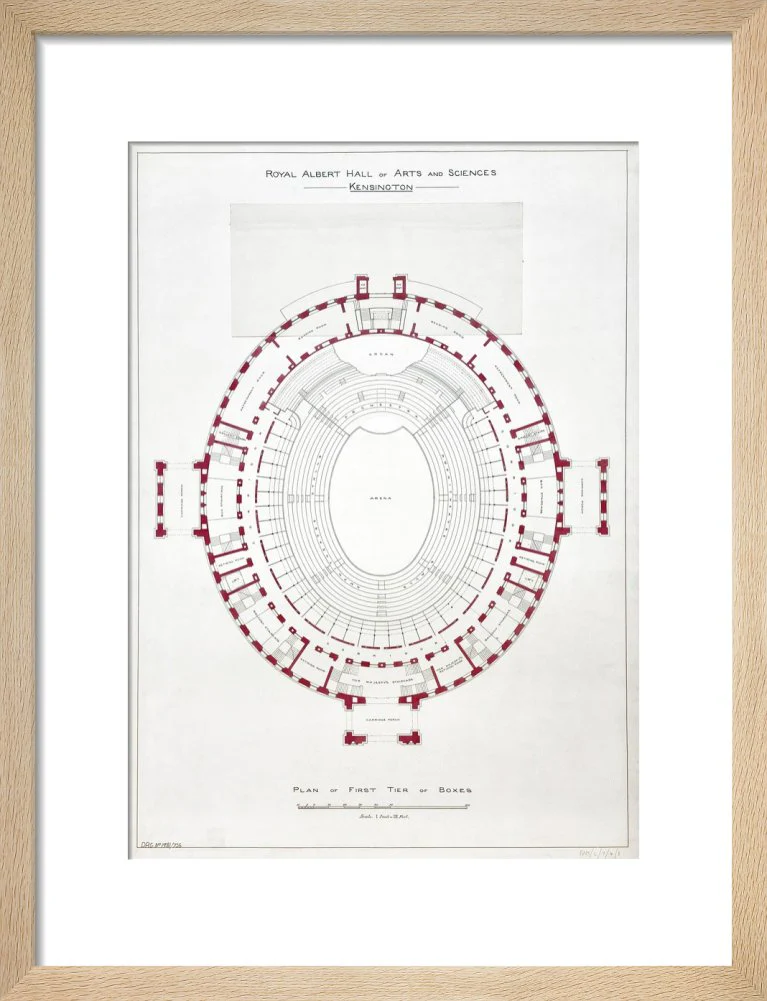 Building Drawing of the Royal Albert Hall Art Print - Image 7