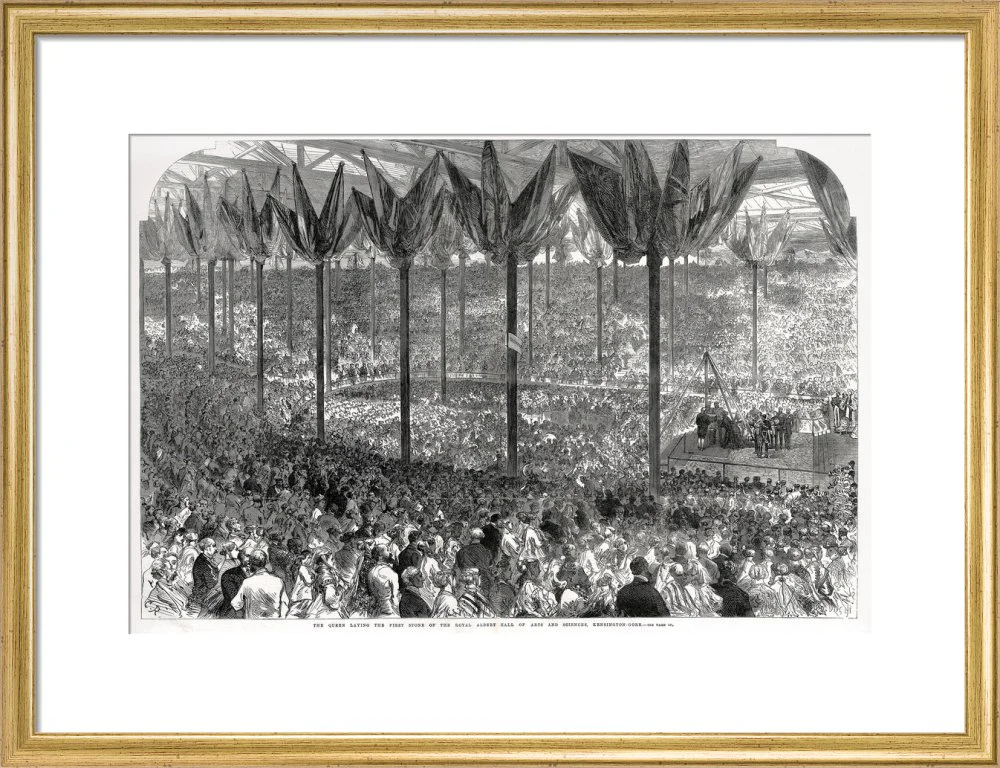 Queen Victoria laying the Hall's Foundation Stone Art Print - Image 11