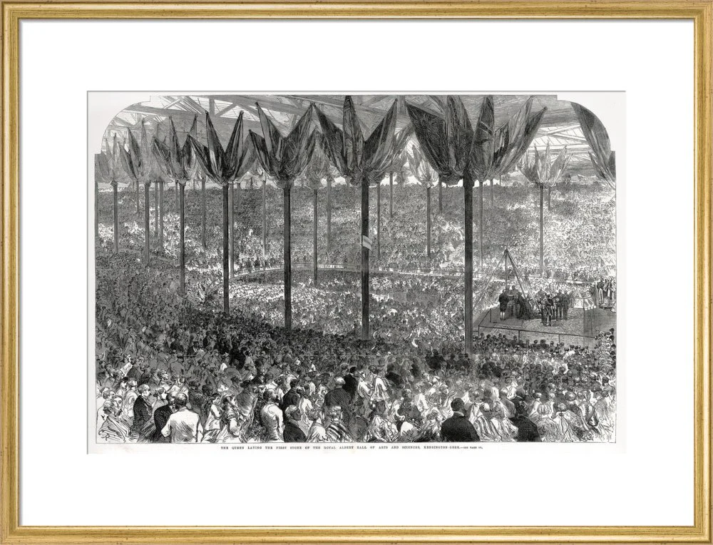 Queen Victoria laying the Hall's Foundation Stone Art Print - Image 16