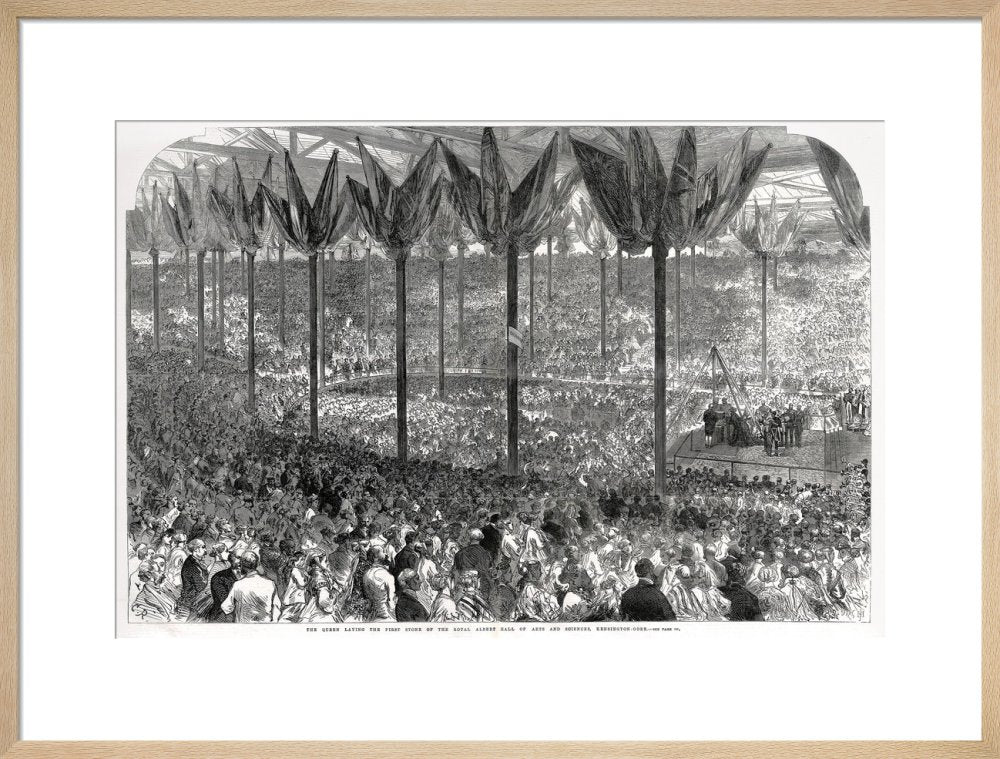 Queen Victoria laying the Hall's Foundation Stone Art Print - Image 17