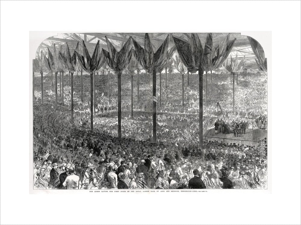 Queen Victoria laying the Hall's Foundation Stone Art Print - Image 18