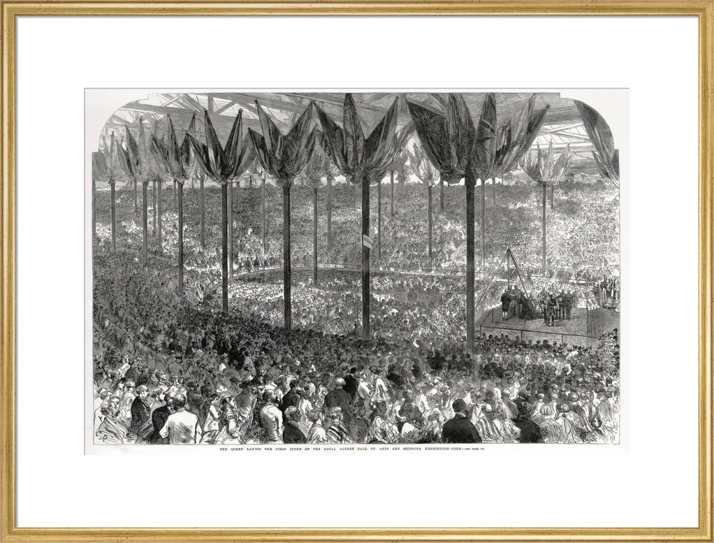 Queen Victoria laying the Hall's Foundation Stone Art Print - Image 21