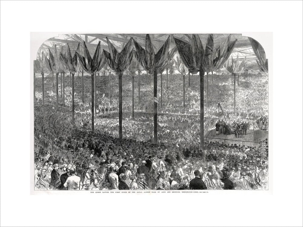 Queen Victoria laying the Hall's Foundation Stone Art Print - Image 23