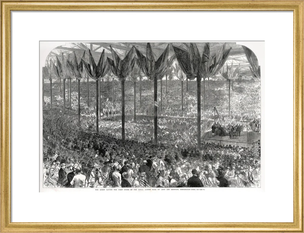 Queen Victoria laying the Hall's Foundation Stone Art Print - Image 30