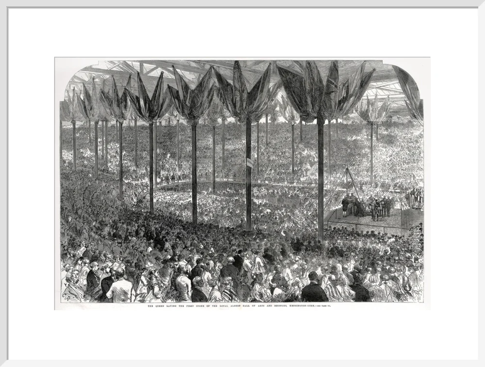 Queen Victoria laying the Hall's Foundation Stone Art Print - Image 39