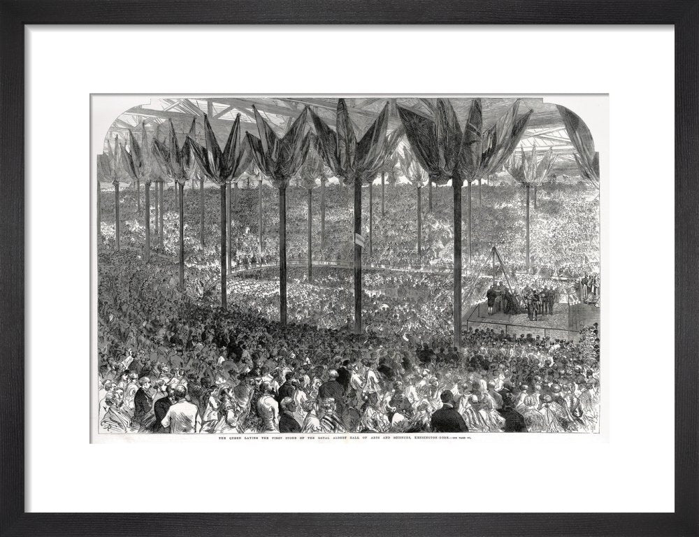 Queen Victoria laying the Hall's Foundation Stone Art Print - Image 4