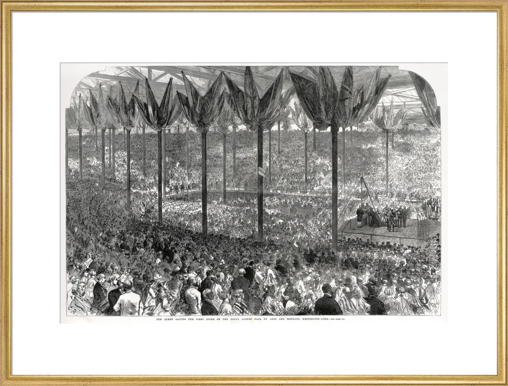 Queen Victoria laying the Hall's Foundation Stone Art Print - Image 40