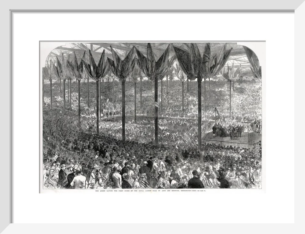 Queen Victoria laying the Hall's Foundation Stone Art Print - Image 5