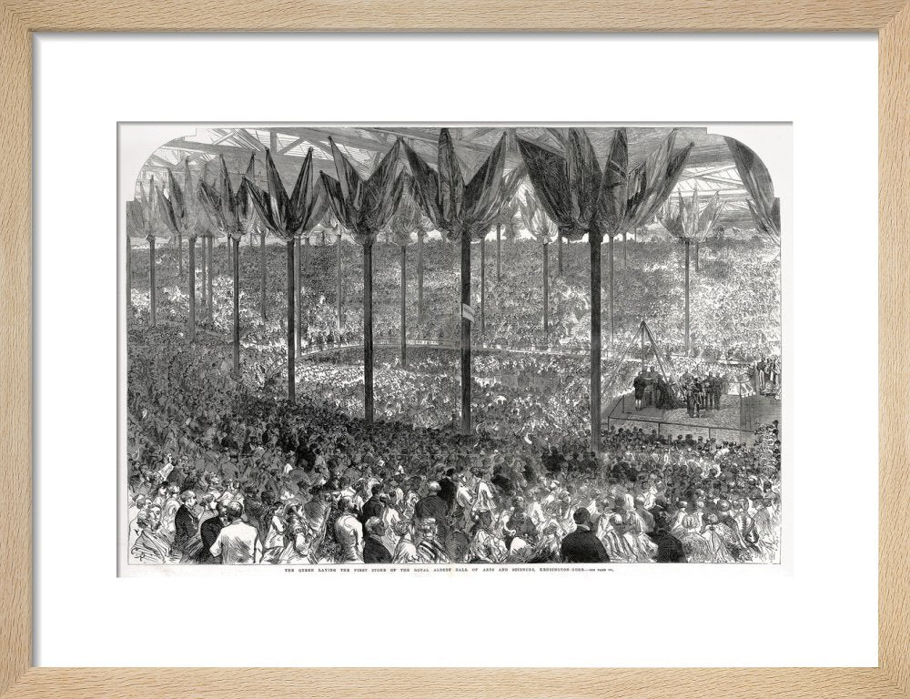Queen Victoria laying the Hall's Foundation Stone Art Print - Image 7